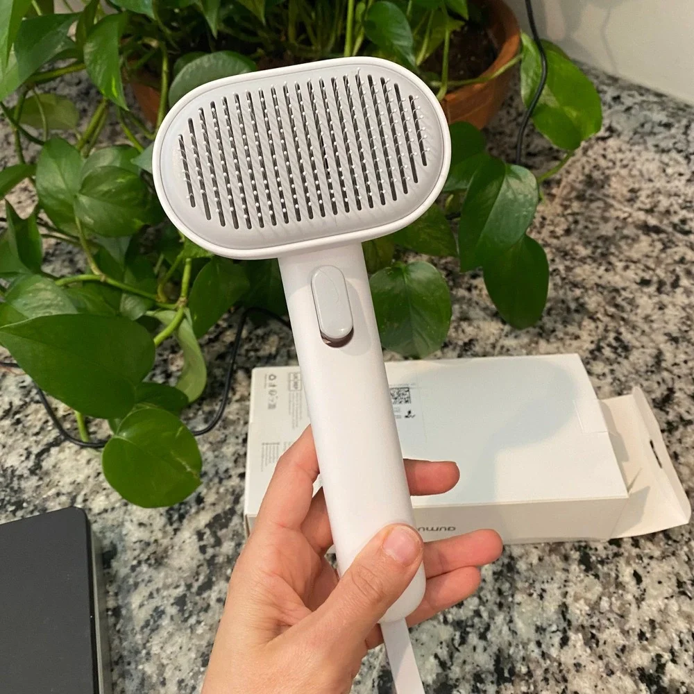 Aumuca Cat Self Cleaning Slicker Brush Cat Hair Brush